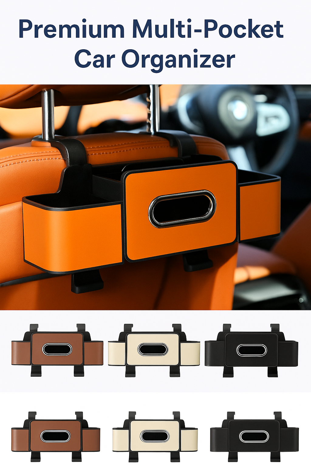Premiume Multi-Pocket Car Organizer