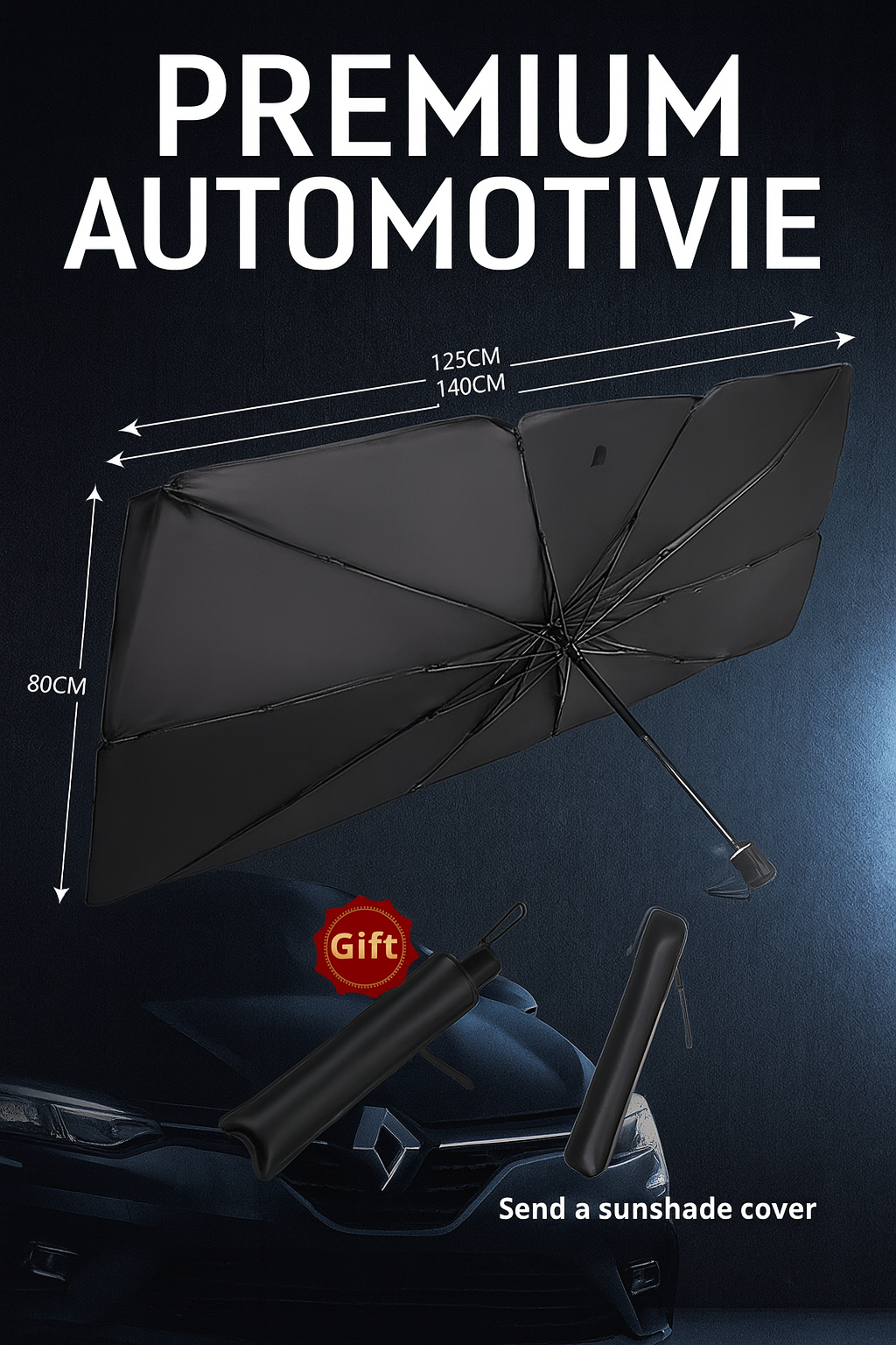 Premiume AutoParasol — Blocks Heat. Folds Fast. Fits All.